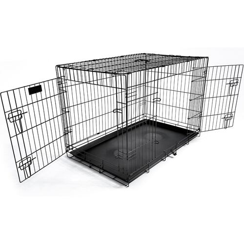 Transportadora Jaula Metalica Plegable 36 In Corral Perro Grande 92 cm 