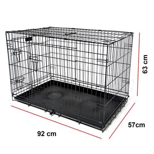 Transportadora Jaula Metalica Plegable 36 In Corral Perro Grande 92 cm 