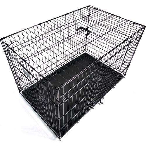 Transportadora Jaula Metalica Plegable 36 In Corral Perro Grande 92 cm 