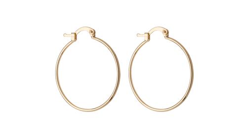 ARRACADAS DELGADAS  LISAS DEL NUM #2 EN ORO AMARILLO DE 10K + OBSEQUIO