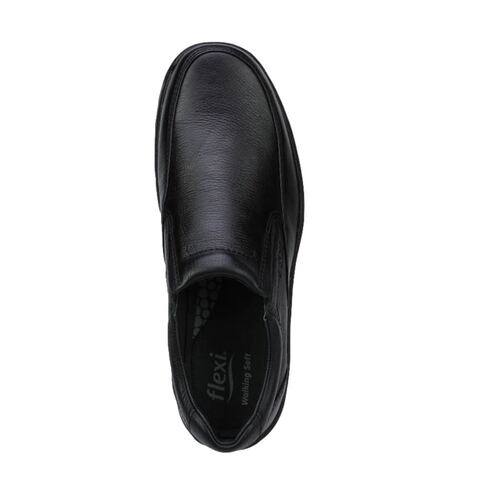 Zapatos confort Flexi choclo, color megro, para hombre, modelo 989896