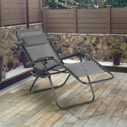 Camastro Plegable Silla Playa Jardin Gravedad 0 Reclinable