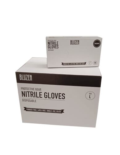  Caja MASTER de guantes de nitrilo color negro TALLA L