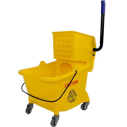Cubeta Con Exprimidor 24.6 L Carrito Limpieza Industrial Oficina