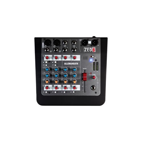 Mezcladora pasiva Allen & Heath  ZED-6 Fuente Phantom 6 canales.