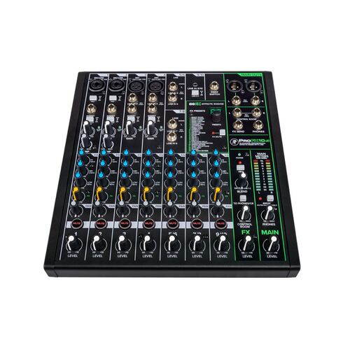 Mezclador Mackie  ProFX10v3  refuerzo de sonido profesional de 10 canales con FX integrado.