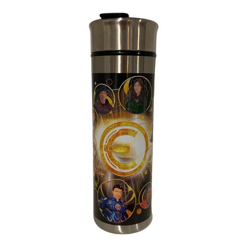Termo Eternals  Metalico Marvel Doble Pared Acero Inoxidable