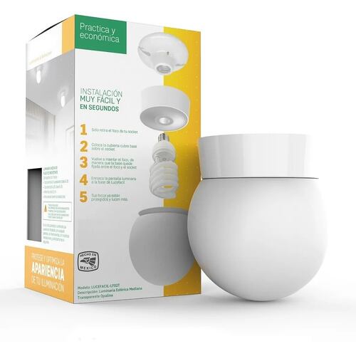 1 Lámpara Esfera Tipo Pantalla Cubrefoco Led&fluorescente.