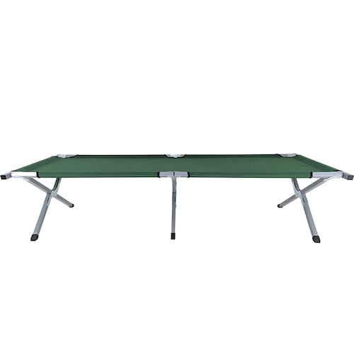 Catre Plegable  Camastro Verde Militar 188 x 70 x 42 Antiderrapante Incluye Funda