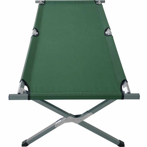 Catre Plegable  Camastro Verde Militar 188 x 70 x 42 Antiderrapante Incluye Funda
