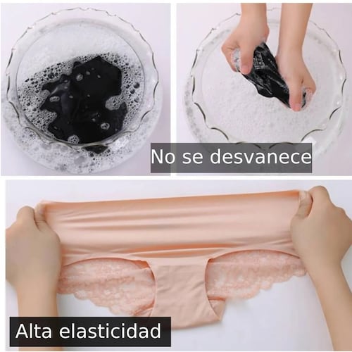 Pantaletas De Encaje Sin Costura Para Mujer, 6 Piezas.