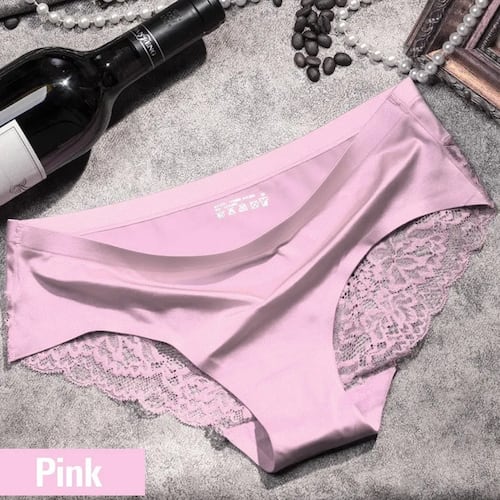 Pantaletas De Encaje Sin Costura Para Mujer, 6 Piezas.