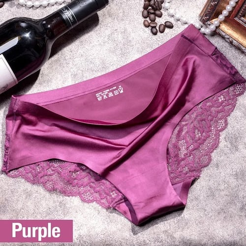 Pantaletas De Encaje Sin Costura Para Mujer, 6 Piezas.