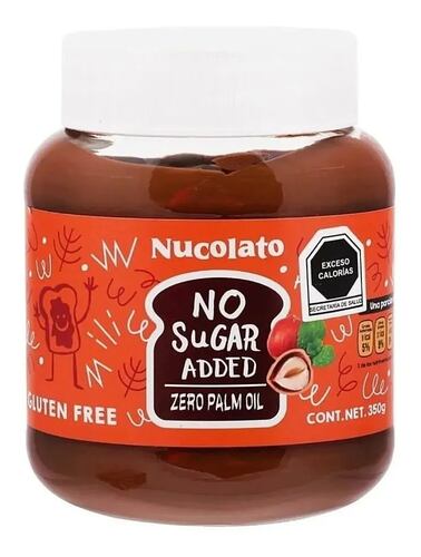 Crema De Avellanas Con Cacao 350g Nucolato Sin Azúcar Keto