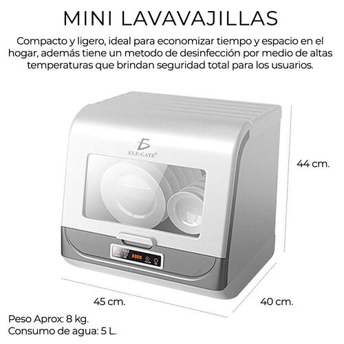 Mini Lavavajillas Con Depósito De Agua .