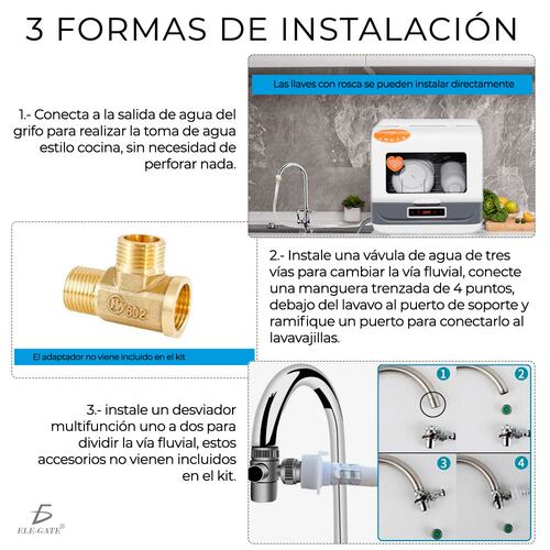 Mini Lavavajillas Con Depósito De Agua .