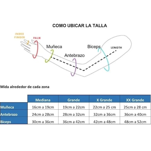 Manga Compresión Corta Elástica Poliamida/lycra XXL Máxima
