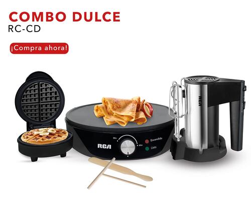Combo Dulce Rca (Crepera + Mini Waflera + Batidora) RC-CD.