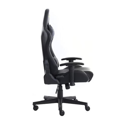 Silla Ocelot Gaming OGS-01, Negro, de Vinipiel, Reclinable, Reposabrazos 2D, hasta 150 Kg.