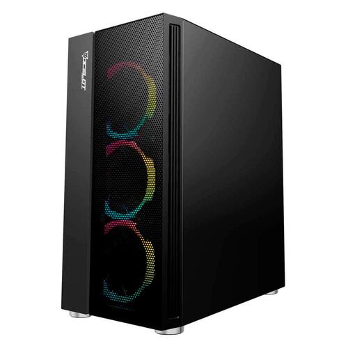 Gabinete Ocelot Gaming OGEC02, ATX, Cristal Templado, sin Fuente, Negro.