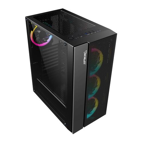 Gabinete Ocelot Gaming OGEC02, ATX, Cristal Templado, sin Fuente, Negro.
