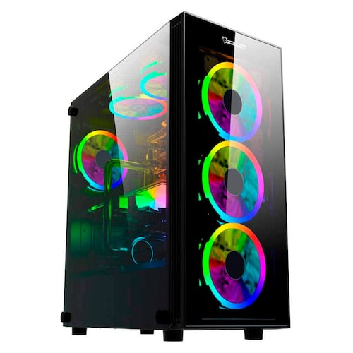 Gabinete Ocelot Gaming OGMC01, ATX, Cristal Templado, sin Fuente, Negro.