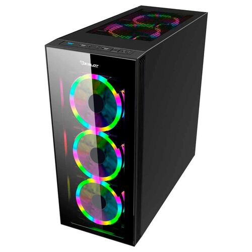 Gabinete Ocelot Gaming OGMC01, ATX, Cristal Templado, sin Fuente, Negro.