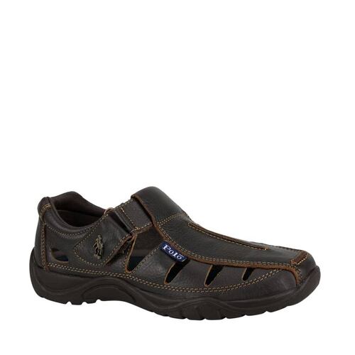 Sandalias casuales HPC Polo para hombre, color café, mod. 153921