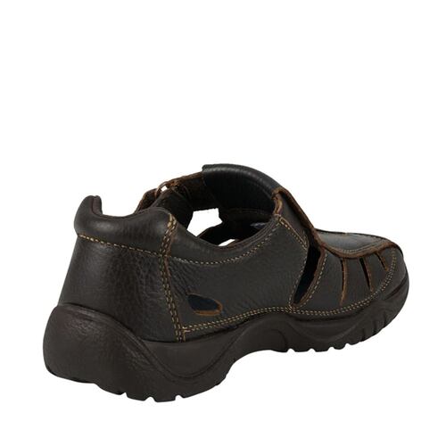Sandalias casuales HPC Polo para hombre, color café, mod. 153921