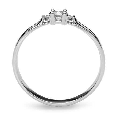  Anillo de Compromiso con 13 puntos Diamante Natural Certificado Oro 14K Amelie Joyas