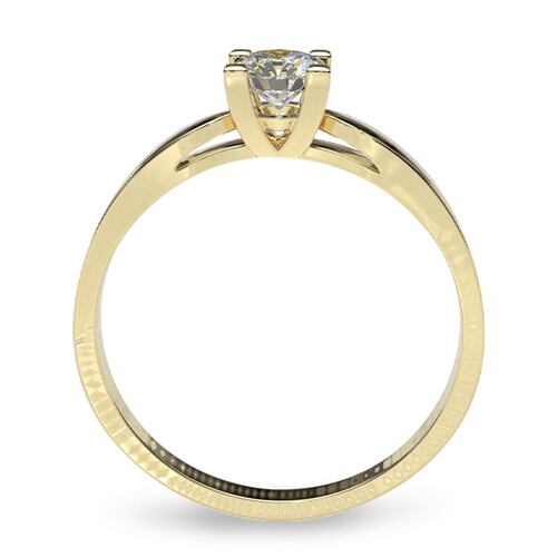 Anillo de Compromiso con 20 puntos Diamante Natural Certificado Oro 14K Amelie Joyas