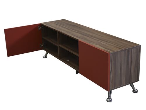  Mueble para TV de 70" Italy Moderno Hogare Parota Rojo 