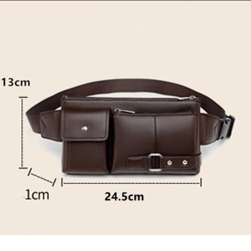 Cangurera Impermeable Mochila Riñonera Casual Vinipiel Multiusos NEGRO