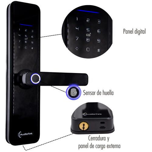 Cerradura Electronica Huella Biometrica Wifi Chapa Digital Inteligente App Seguridad.