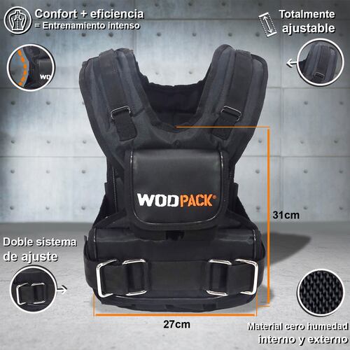Chaleco de peso 14 K Crossfit Female Black WODPACK®
