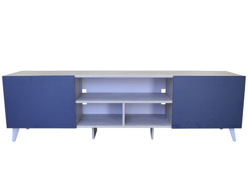  Mueble para TV de 80" Europa  Moderno  y Minimalista Hogare Blanco Azul 