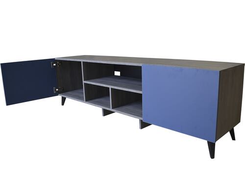  Mueble para TV de 80"Europa  Moderno y Minimalista Hogare Gris Azul