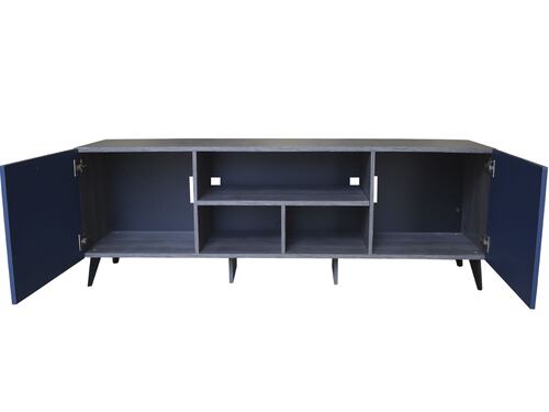  Mueble para TV de 80"Europa  Moderno y Minimalista Hogare Gris Azul