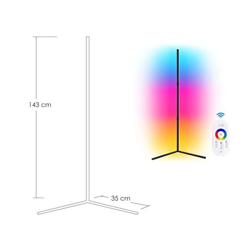 Lampara led de esquina ambiente decoración luz