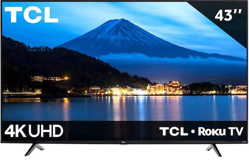 Pantalla TCL 43 pulgadas Smart TV 4K LED Roku TV 43S443-MX 
