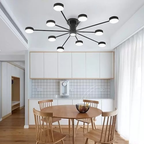 Lampara de techo estilo industrial hierro forjado lampara downlight 10+1 luces