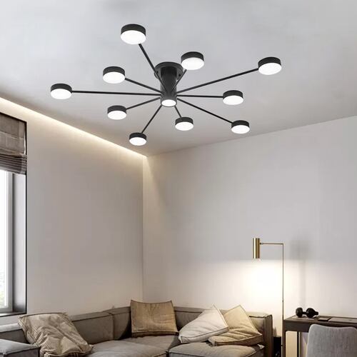 Lampara de techo estilo industrial hierro forjado lampara downlight 10+1 luces