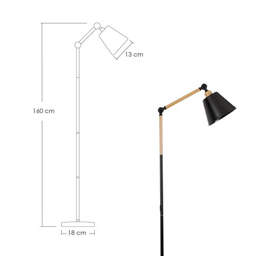Lampara de pie ajustable moderna detalles en ladera 160 cm de altura