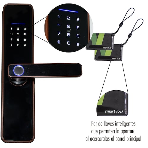 Cerradura Electronica Huella Biometrica Wifi Chapa Digital Inteligente App Seguridadi Cobre.