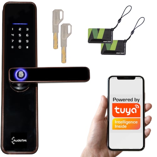 Cerradura Electronica Huella Biometrica Wifi Chapa Digital Inteligente App Seguridadi Cobre.