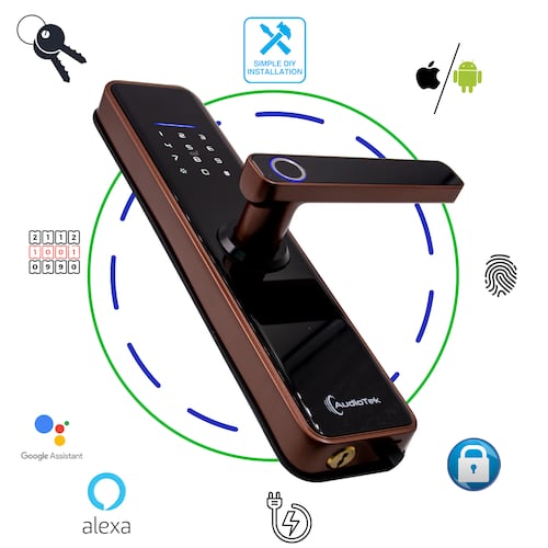 Cerradura Electronica Huella Biometrica Wifi Chapa Digital Inteligente App Seguridadi Cobre.