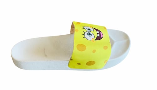 SANDALIAS CASUALES TIPO SLIDE UNISEX DISEÑO BOB ESPONJA, PATRICIO, ARENITA.
