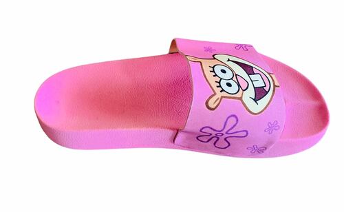 SANDALIAS CASUALES TIPO SLIDE UNISEX DISEÑO BOB ESPONJA, PATRICIO, ARENITA.