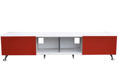 Mueble para TV de 90" London 200 mts Moderno y Elegante  Hogare Blanco Rojo