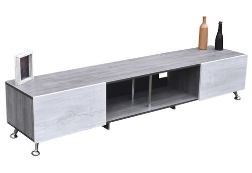  Mueble para TV de 90" London 200 mts Elegante y Minimalista Hogare Gris Blanco 